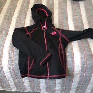 Girls northface zip up jacket sweatshirt